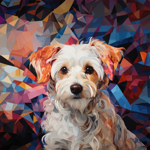 Panel z nepremokavého polyesteru 50x50 maltézsky psík