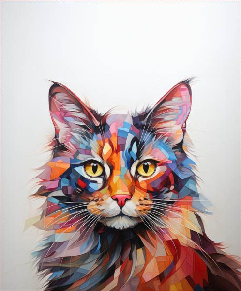 Panel z nepremokavého polyesteru 50x50 európska mačka