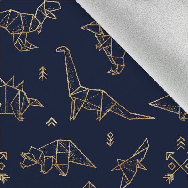 Panel so strihom 152 softshell bunda geometrické dinosaury