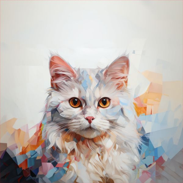 Úplet Takoy PANEL 75x75 cm biela mačka