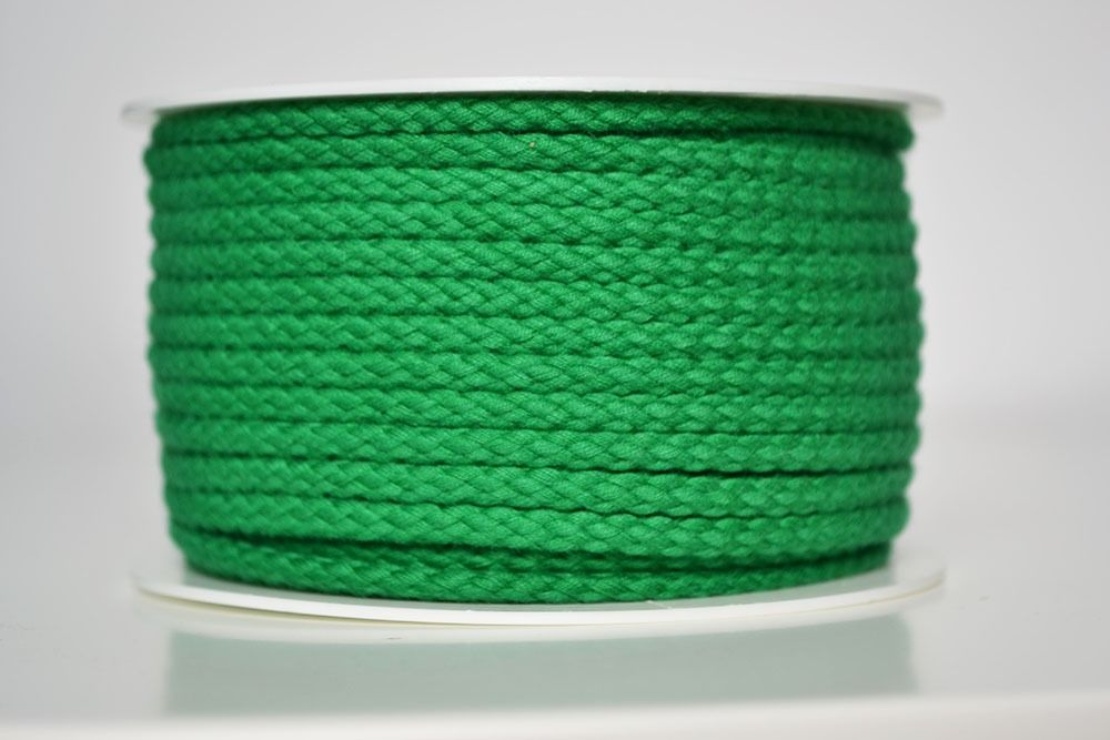 Pletená bavlnená šnúra zelená tráva 5 mm premium