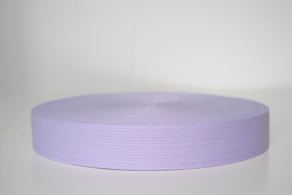 Bavlnený popruh 3 cm svetlý fialový
