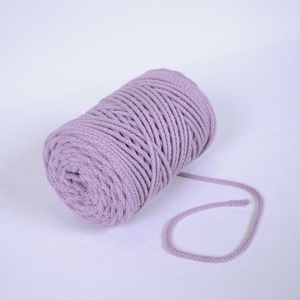 Pletená bavlnená šnúra 6mm premium lila