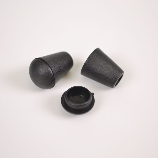 Plastová koncovka na šnúrku 4 mm čierna - balenie 10ks                          