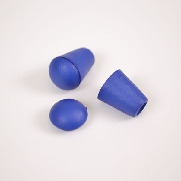 Plastová koncovka na šnúrku 4 mm parížská modrá - balenie 10ks
