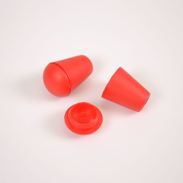 Plastová koncovka na šnúrku 4 mm červená - balenie 10ks
