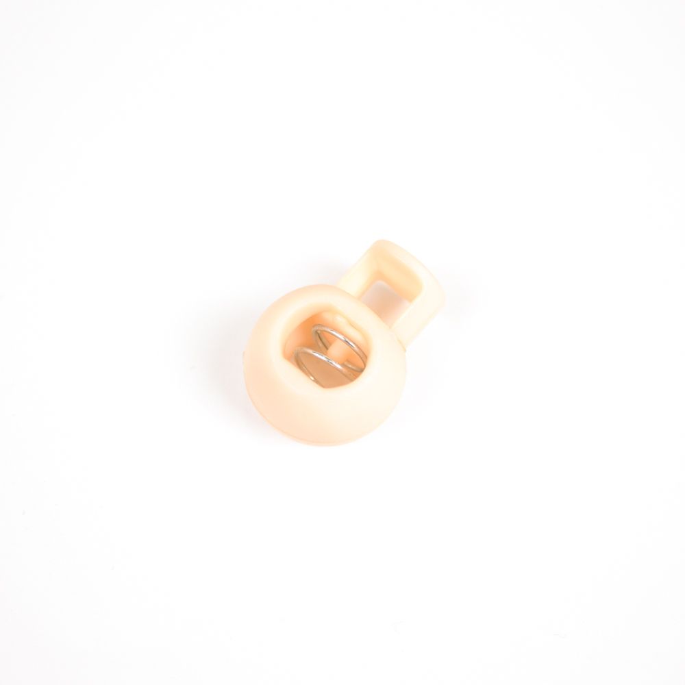 Plastová brzdička guľatá 9 mm béžová - balenie 10ks