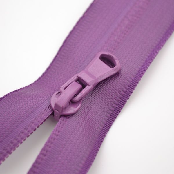 Zips Sarah vodeodolný deliteľný 5mm - fialová  55 cm