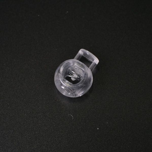 Plastová brzdička guľatá 9 mm transparent - balenie 10ks