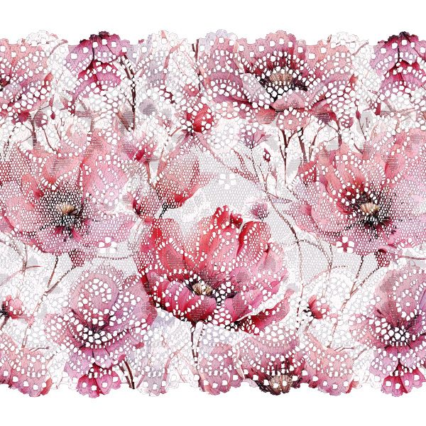 Látka s potlačou nepremokavý polyester TD/NS kvety Ružová krása