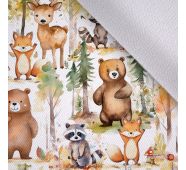 Jarný softshell premium lesné dobrodružstvo zvieratiek