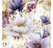 Bambusové plátno limitka fialové kvety Vilma