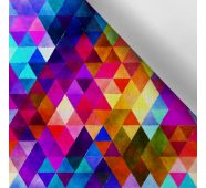 Látka s potlačou nepremokavý polyester TD/NS trojuholník mix