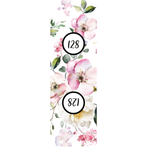 Veľkostný štítok na oblečenie set 10ks - letné kvety 128