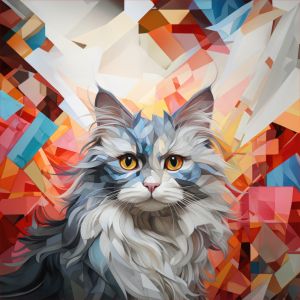 Panel z nepremokavého polyesteru 50x50 perzská mačka