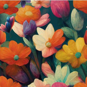 Taft satén kvety maľba