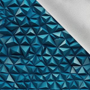 Látka softshell zimný 3D textúra trojuholníky modré