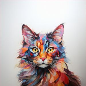Panel z nepremokavého polyesteru 50x50 európska mačka