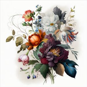 Úplet Takoy PANEL 75x75 cm ilustrované kvety