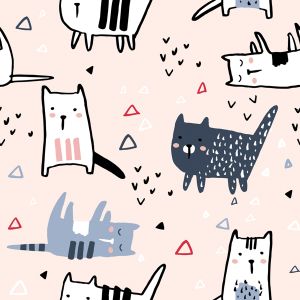 Panel na PUL nohavičky Pets mačky detská kresba