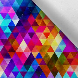 Látka s potlačou nepremokavý polyester TD/NS trojuholník mix