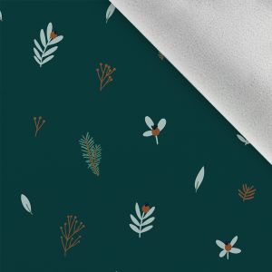 Zbytky - Softshell zimný smaragdové vetvičky