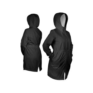 2. Trieda - Panel so strihom 42 dámska softshell bunda biele bodky 4mm na čiernom