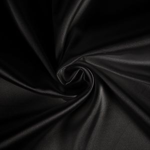Zbytky - Strečový satén lesklý čierny