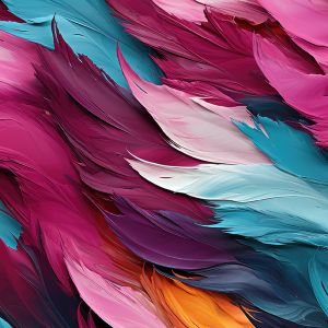 Zbytky - Látka zamat/velvet Doris farebné perie