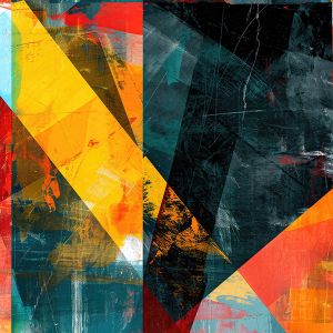 Zbytky - Dizajnová podšívka maľovaný abstrakt