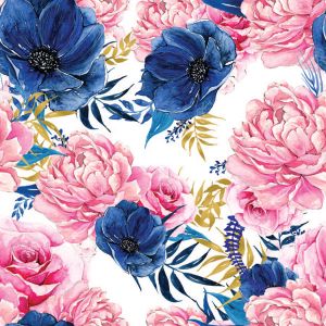 2. Trieda - Panel na PUL nohavičky ružovo modré kvety