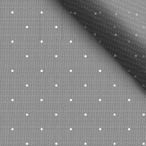 2. Trieda - Mäkký tyl biele bodky 4 mm na čiernej