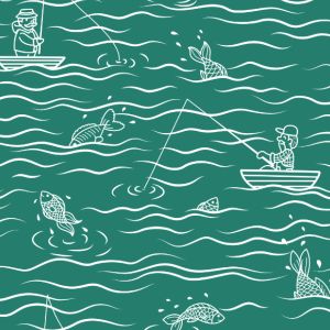 Zbytky - Látka na plavkové šortky rybár