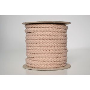 Pletená bavlnená šnúra staroružová 1 cm premium