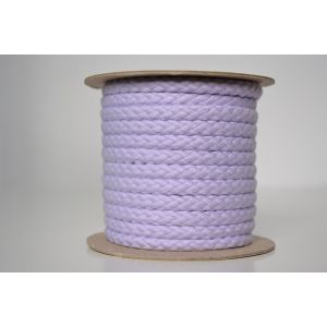 Pletená bavlnená šnúra svetlá fialová 1 cm premium