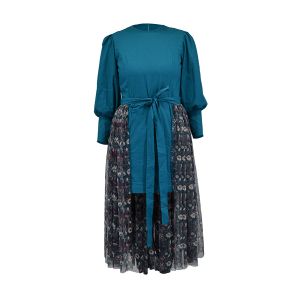Strih PDF dámske šaty z bavlny s tylovou viazacou sukňou Demi