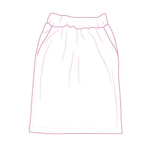 Strih PDF dámska tepláková sukňa Joelle