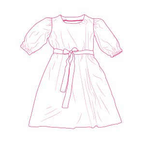 Strih PDF dámske šaty z ľanu Aurélia