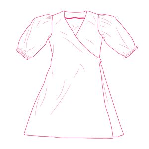 Strih PDF dámske zavinovacie šaty Anna