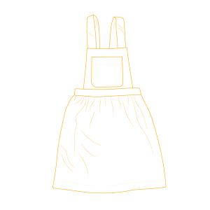 Strih PDF detská menčester suknička na traky Arya