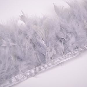 Prámik - morčacie perie 15 cm šedé