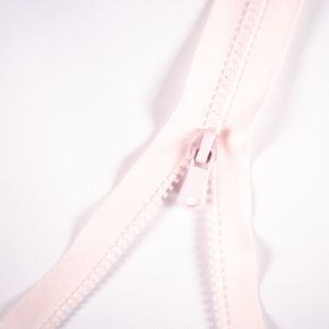 Zips Sarah kostený deliteľný 5mm - ružová 75 cm