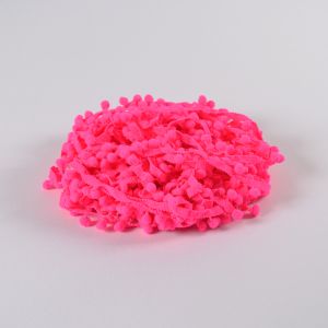 Prámik s brmbolcami 1cm farba ružový neon