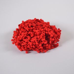 Prámik s brmbolcami 1cm farba červená