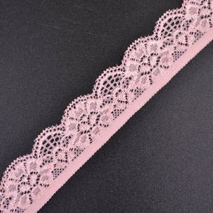Elastická čipka 2,5 cm na spodnú bielizeň ružový