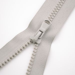 Zips Sarah kostený deliteľný 5mm - šedá 35 cm