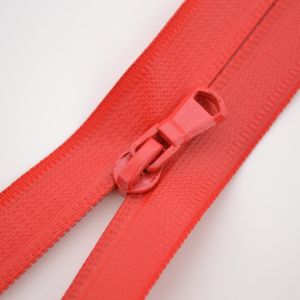 Zips Sarah vodeodolný s dvoma bežcami 5 mm - červená  80 cm