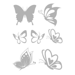 Reflexná nažehľovačka motýľ - balenie 7 ks