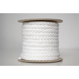 Odrezok - Pletená bavlnená šnúra biela 1 cm premium