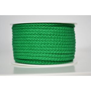 Odrezok - Pletená bavlnená šnúra zelená tráva 5 mm premium